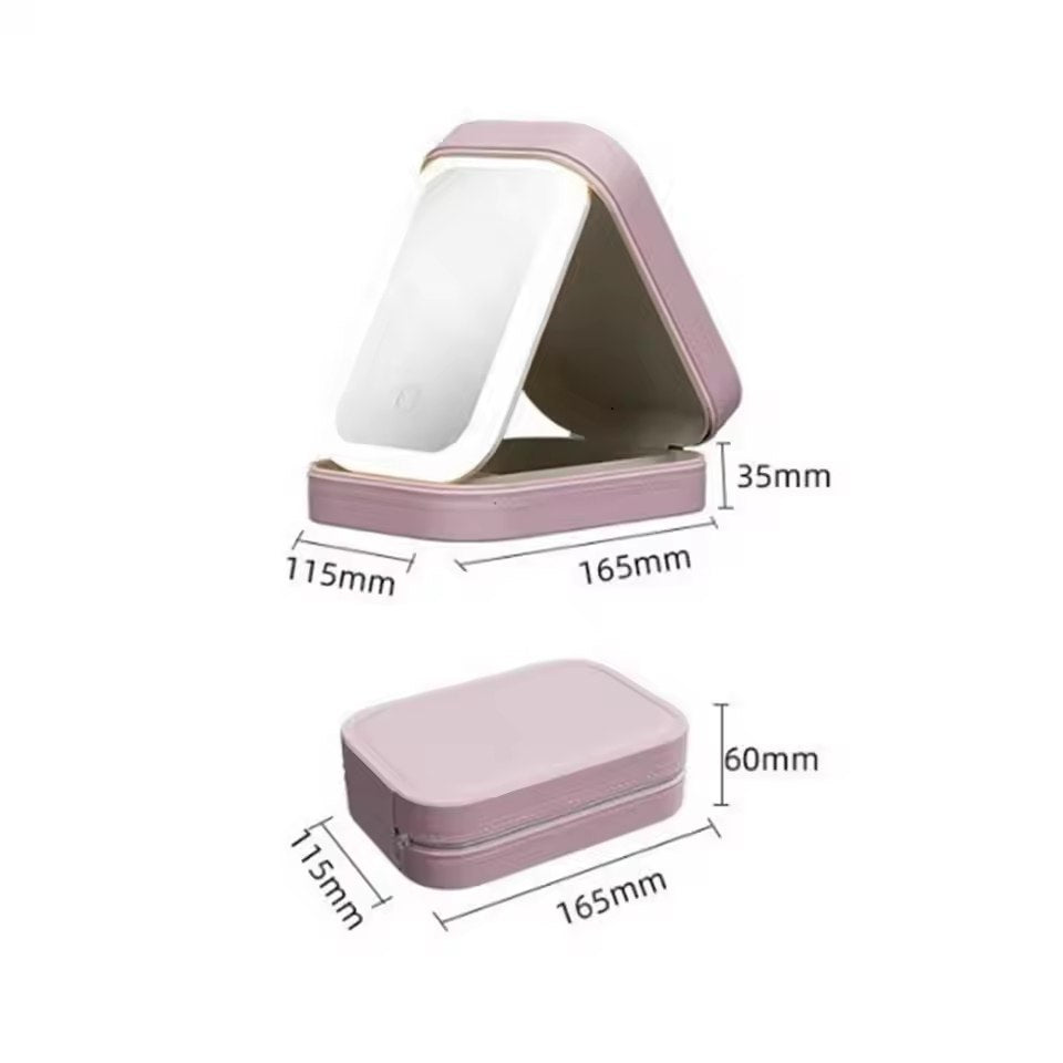 Travel Makeup Bag With LED Light