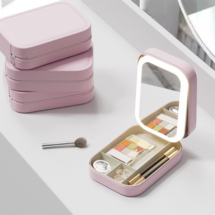 Travel Makeup Bag With LED Light