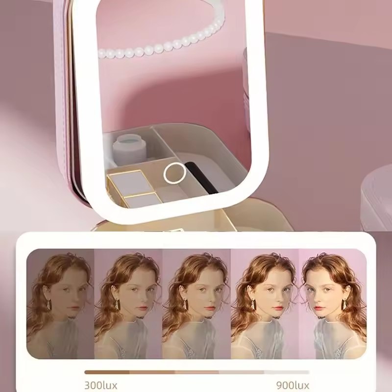 Travel Makeup Bag With LED Light